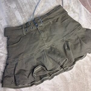 Olive Green mini skirt